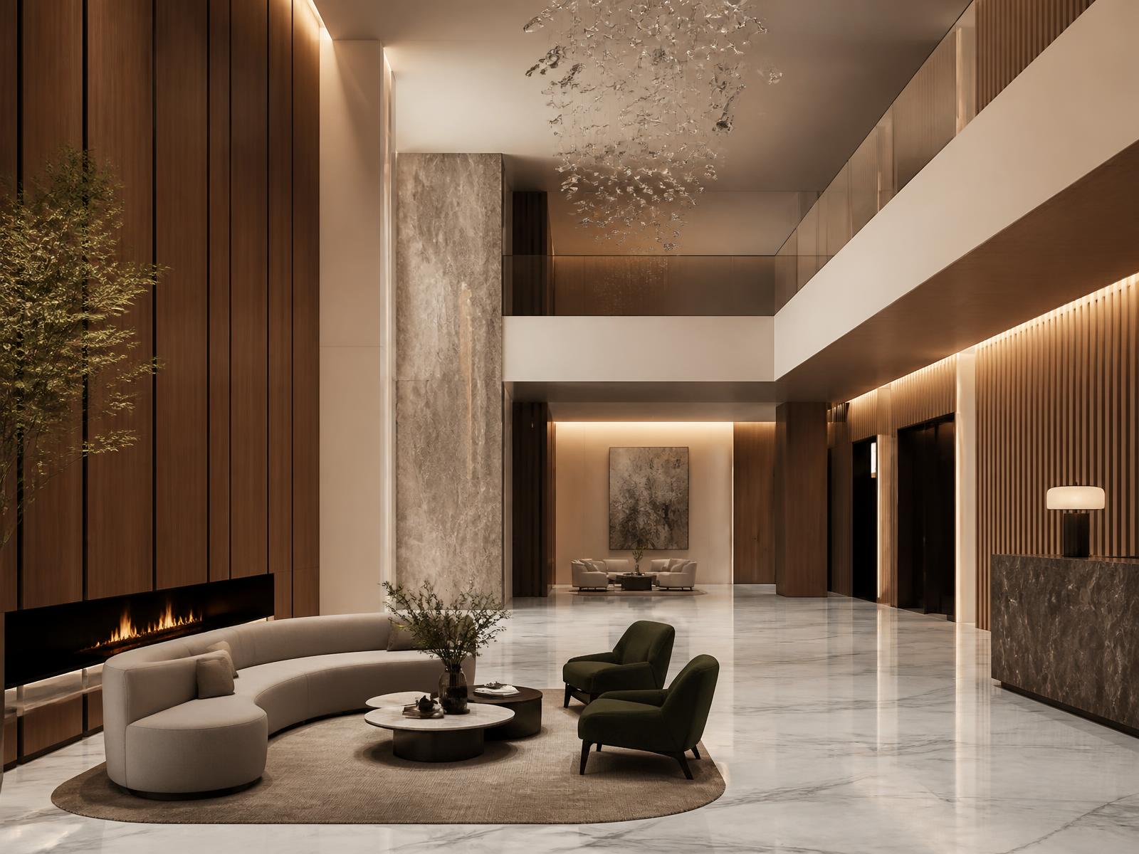Hall de entrada contemporâneo do Backdoor Residence